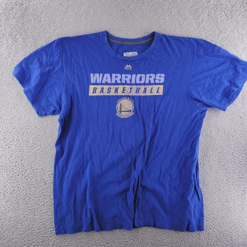 Majestic Shirt Mens Blue Golden State Warriors Steph Curry Slim Fit